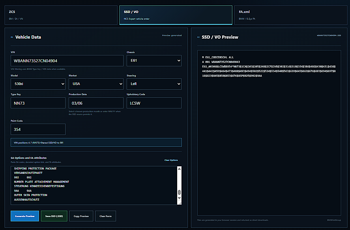 ZCS / SSD / FA screenshot 2